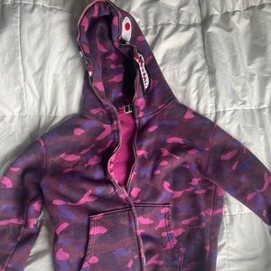 BAPE camo shark jacket